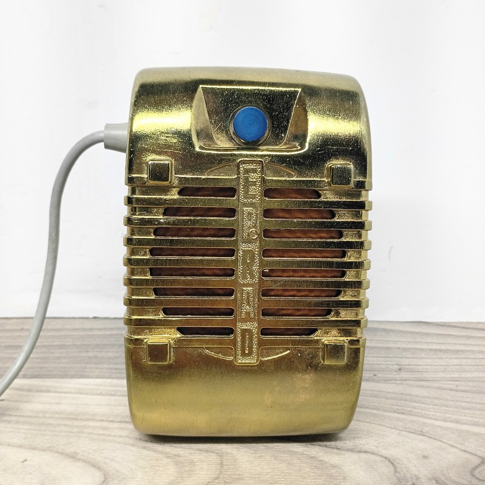 Vintage EPRAD Drive-in Movie Speaker Gold Colored Possibly Brass Plated Works!